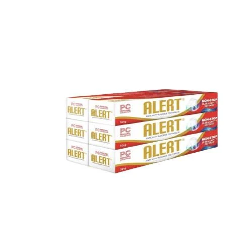 Alert Anticavity Fluoride Toothpaste 50 g Bundle of 6