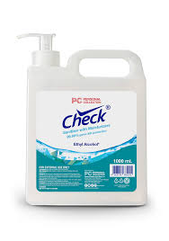 Check Sanitizer with Moisturizers Ethyl Alcohol 1000 mL