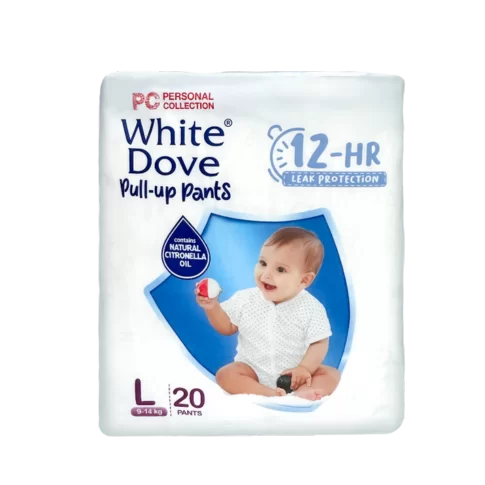 White Dove Baby Pull-Up Pants Citronella Large