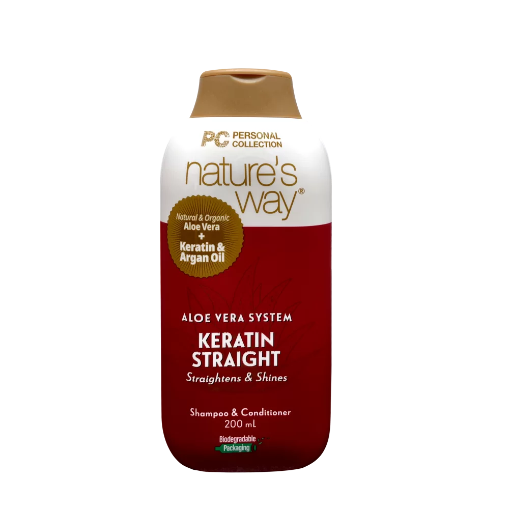 Nature’s Way Aloe Vera System Shampoo and Conditioner Keratin Straight